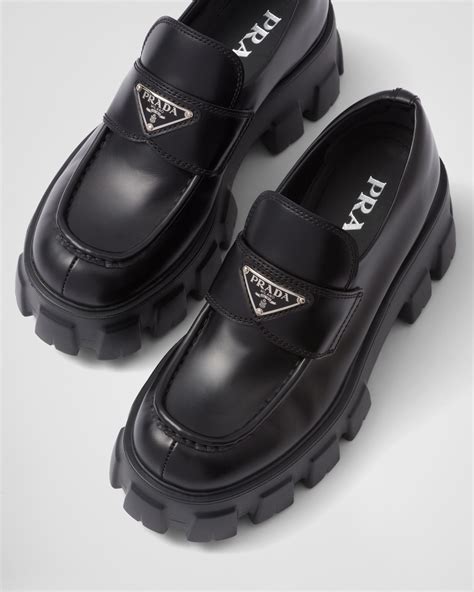 prada monolith logo loafers|prada monolith loafers sale.